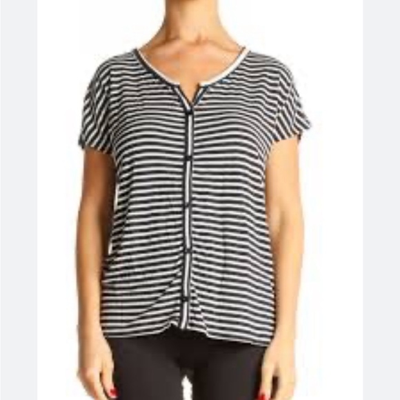Rachel Zoe Striped All Day Wear Top Size XL - Picture 1 of 10